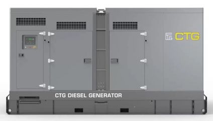Дизельный генератор CTG 635WE в кожухе с АВР