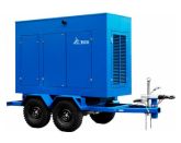 ТСС ЭД-12-Т400-2РПМ5 в погодозащитном кожухе на прицепе с АВР